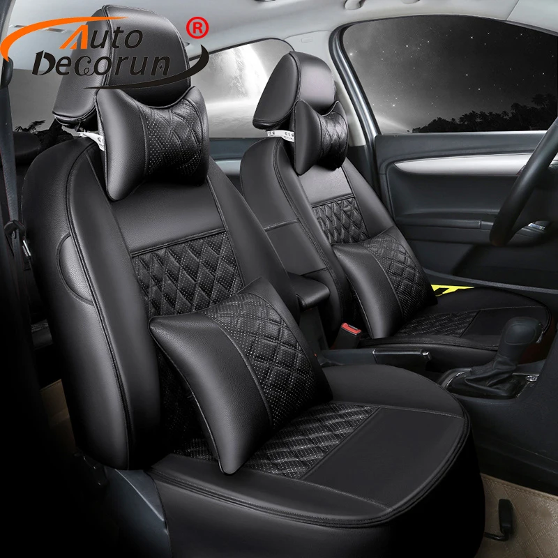 AutoDecorun PU leather seat cushion for Kia borrego seat covers car