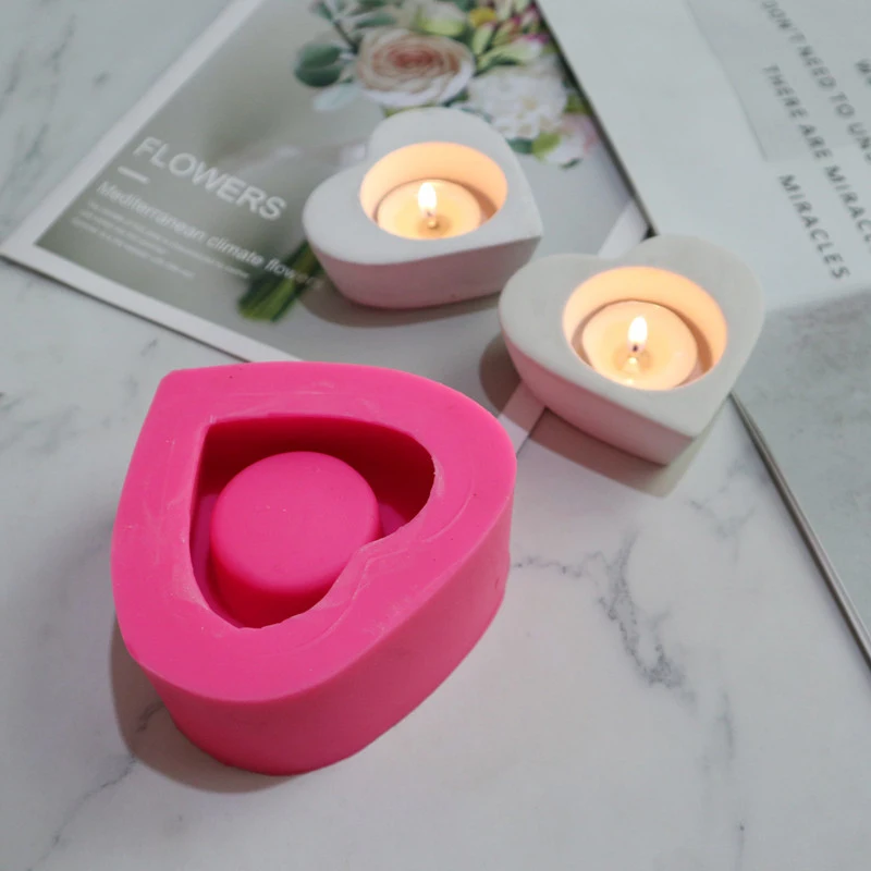 Форма сердца силиконовая смола Плесень DIY инструмент для изготовления свечей помадка торт выпечки Форма для изготовления мыла вручную декор Ароматерапия ремесла