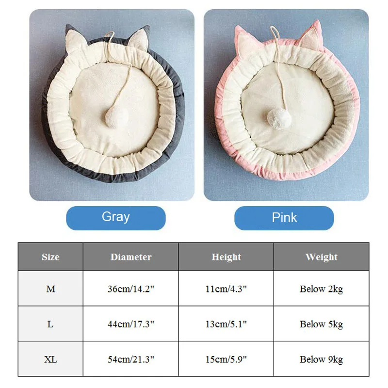 Мягкая теплая кровать для кошки Спящая кошка лежанки съемные, пригодные для стирки зимняя кровать для собаки чихуахуа Йорк кресло для домашних животных кровати для маленьких собак и кошек M/L/XL