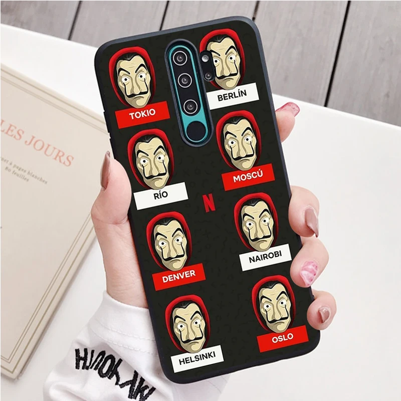 Casa De Papel Silicone Ốp Lưng Điện Thoại Redmi Note 8 7 Pro S 8T Cho Redmi 9 7A bao Da phone cases for xiaomi