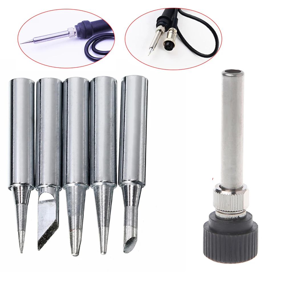 aluminium filler rod 6Pcs I/B/K/3C/2.4D Soldering Iron Tip Lead-free 900M 933 Pure Copper Soldering Iron Head For Hakko Atten Fast Soldering Station welding helmet with respirator