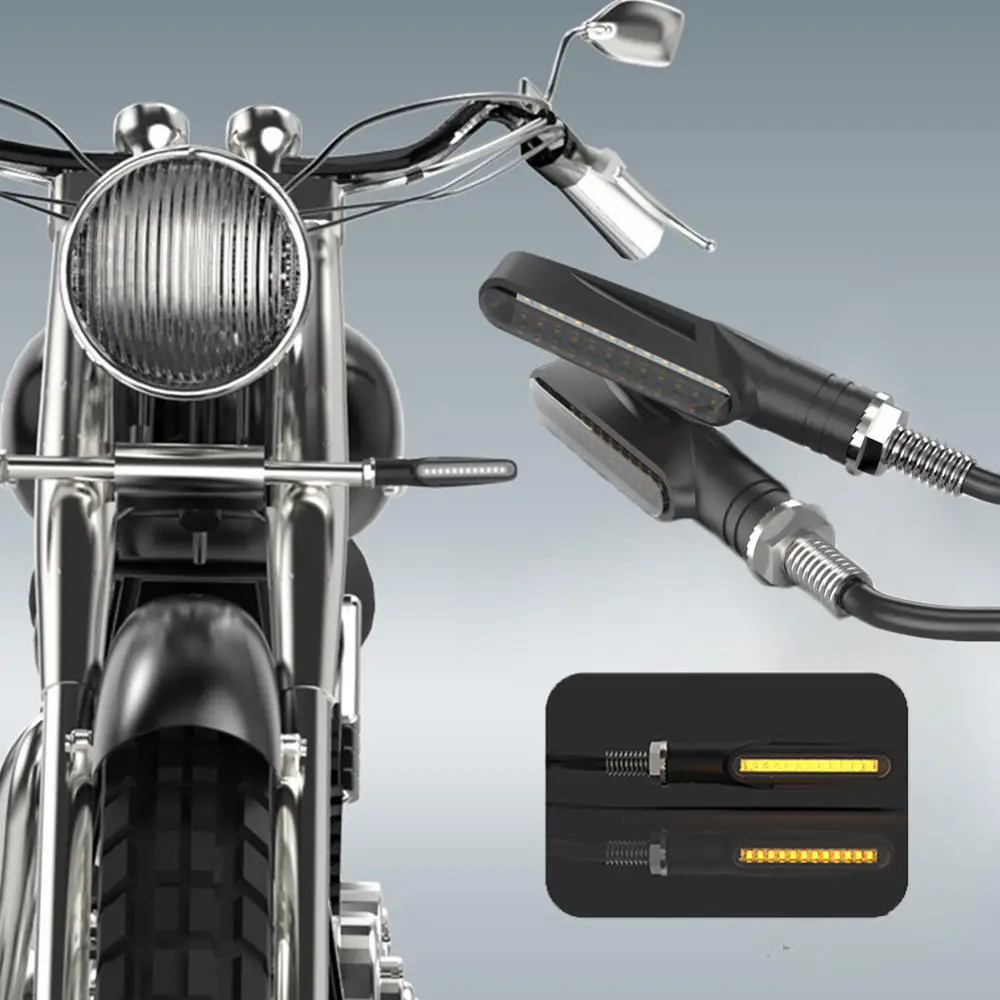 

Hot sales Motorcycle Accessories Flowing Turn Light 12V 12 LEDs Turning Signals Indicators M10 Fast delivery Dropshipping CSV