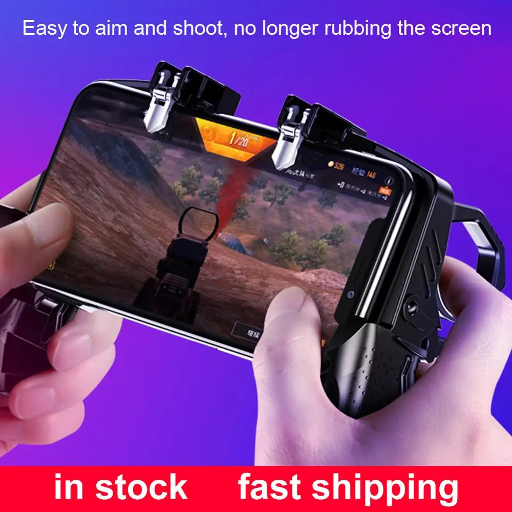  Portable Game Handl PUGB Helper Four - Finger Linkage E Peace Elite Fast Shooting Button Controller