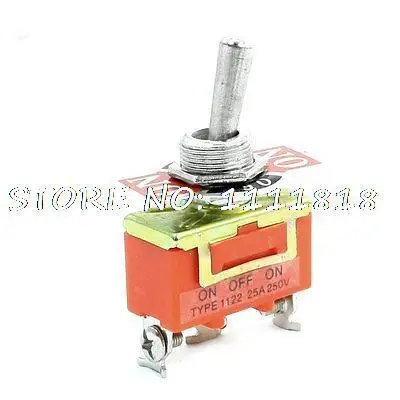 

Panel Mounted 3 Terminal SPDT ON-OFF-ON Toggle Switch 25V 25A