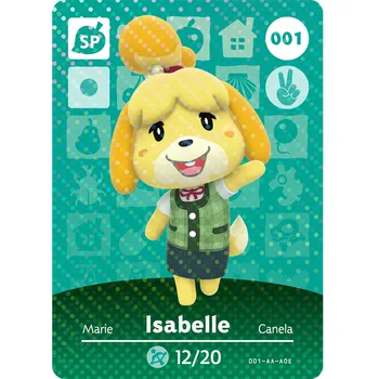 

001 Isabelle Animal Crossing Card NFC Invitation Cards for Switch NS 3DS Animal Crossing Amiibo Card Figures Cards New Horizons
