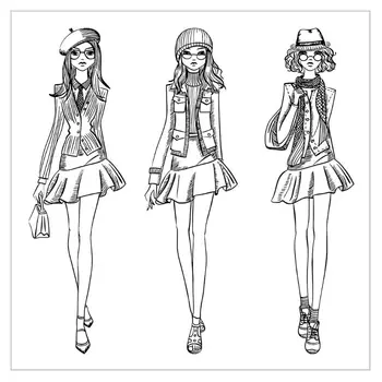 

Fashion Woman Clear Stamp For Scrapbooking Transparent Silicone Rubber DIY Photo Album Decor