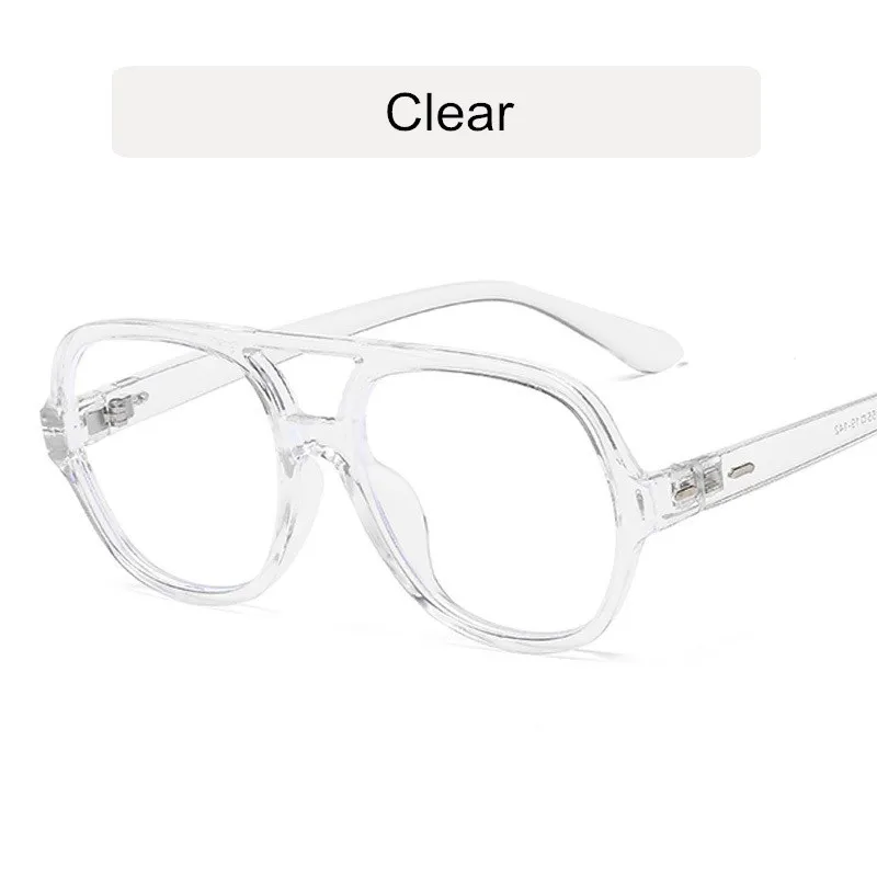 KOTTDO, классические очки с двойным мостом, оправа для глаз, женские винтажные очки с защитой от синего света, светильник, оправа для очков, мужские компьютерные очки, оправа - Цвет оправы: clear