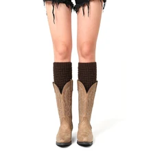 Wholesale Winter Leg Warmers Geometric Cuffs Socks Women Boot Accessories Sport Socks Thermal Acrylic Boot Cover Socks