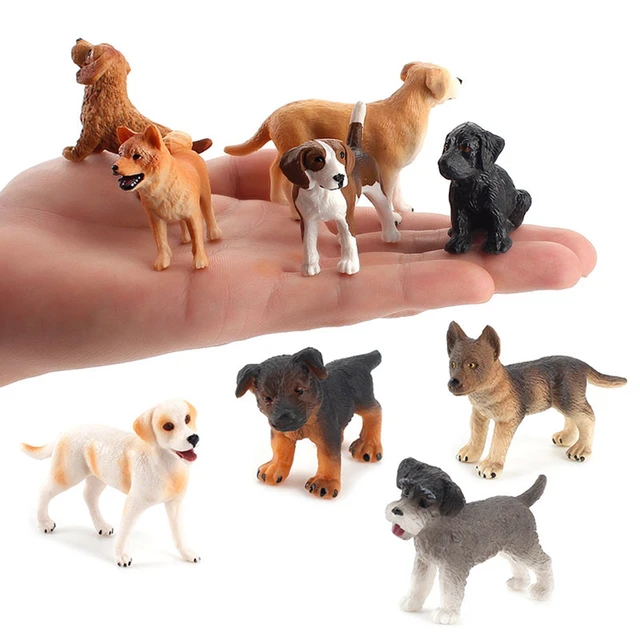 Figurine Miniature de chien de compagnie, 1 pièce, Simulation Mini chien, animaux modèles – Image 4