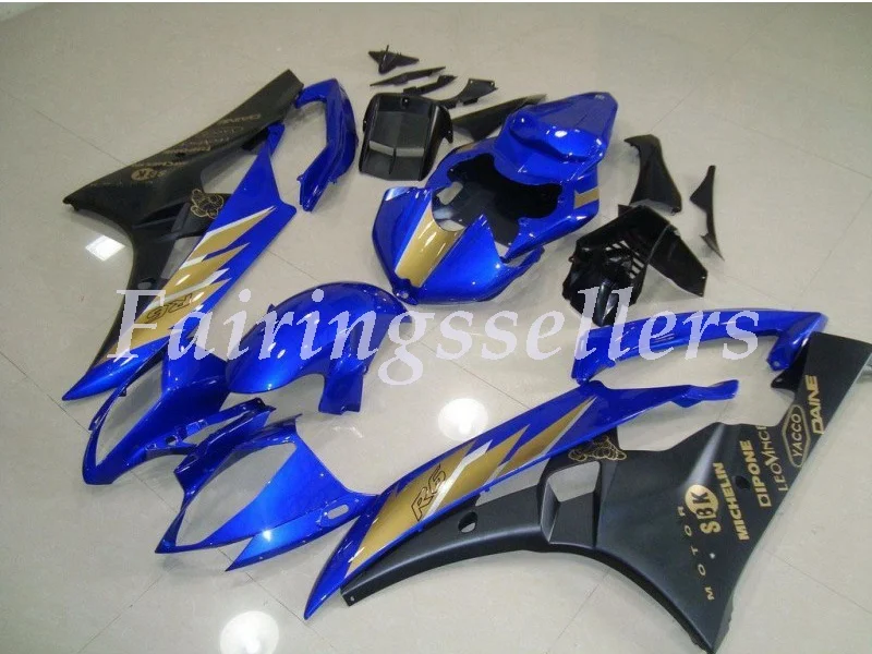ABS пластик Обтекатели подходят для Yamaha Обтекатели YZFR6 2006 2007 обтекатель кузова YZF R6 06 07 на заказ Оранжевый матовый черный