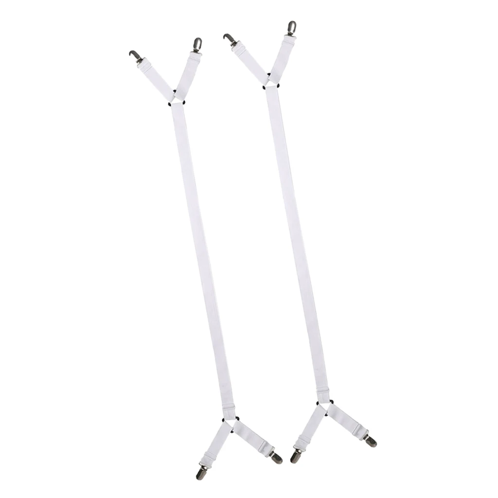 2pcs Elastic Bed Sheet Fasteners Fitted Flat Sheets Straps Suspenders Grippers Mattress Pad Duvet Cover Holder Clips