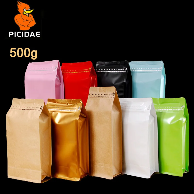 1 фунт кофе шоколадный орех закуска еда Повседневная упаковочная сумка 500 г