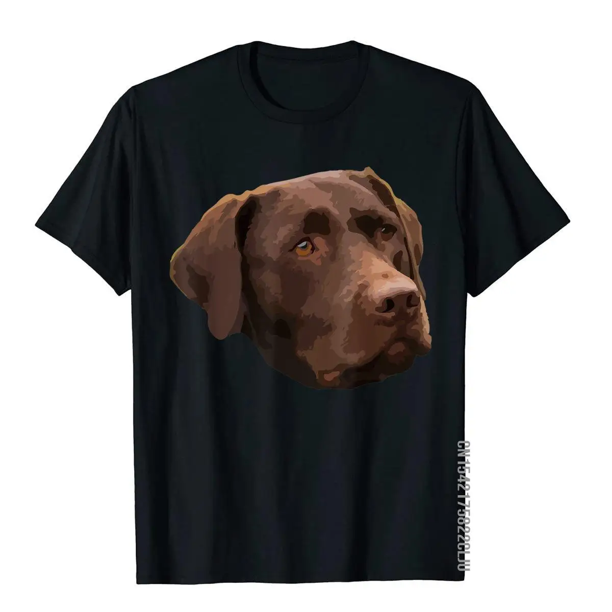 Funny Chocolate Lab T-Shirt Labrador Retriever Dog Head__97A128black
