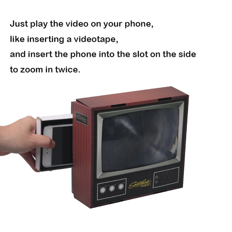 LEORY DIY 3D телефон экран картон классический ТВ набор стиль увеличительное стекло расширитель увеличительное стекло для мобильного телефона держатель