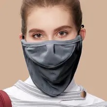 Женская Мужская зимняя теплая маска для лица и рта с открытым носом и защитой от пыли, Ветрозащитная маска для шеи AXYD