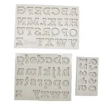 26 Английских Букв с цифрами силиконовая форма для помады торт шоколадное украшение форма для выпечки, сделай сам инструмент