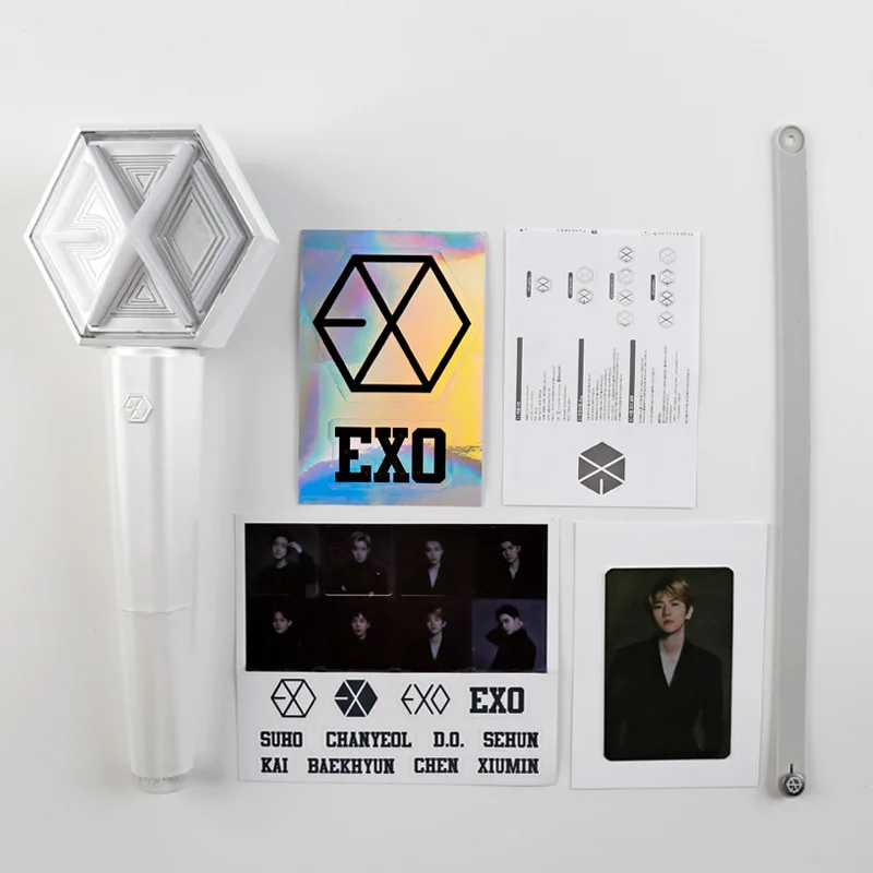 KPOP EXO ver.3album светильник-палочка Sehun Chanyeol концертный хип-хоп светящийся светильник для фанатов Подарочная коллекция kpop EXO светодиодный светильник