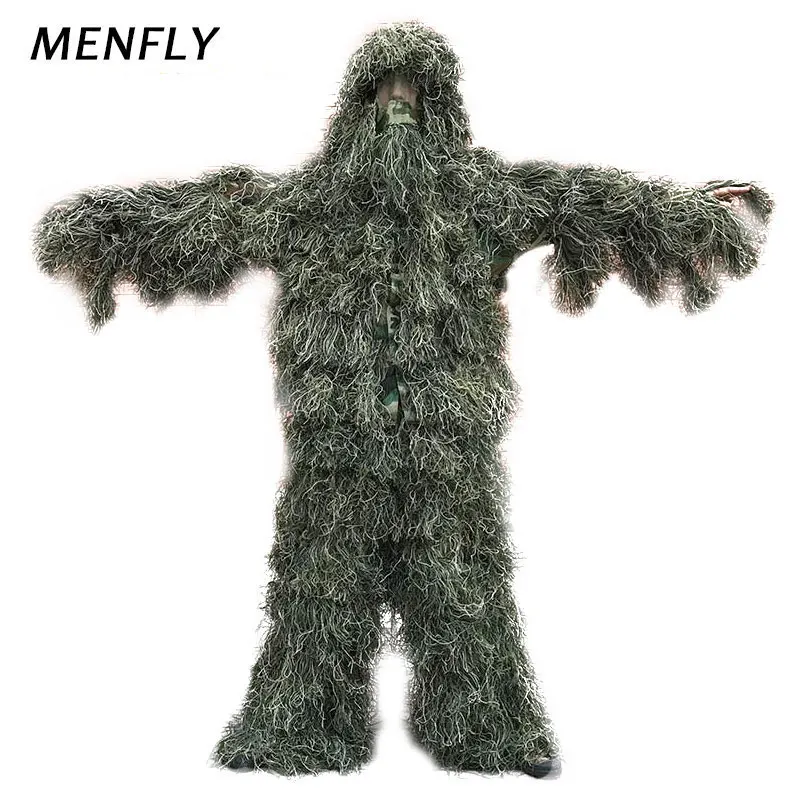 Камуфляжный костюм MENFLY из травы охотничий секретный сафари лесной для