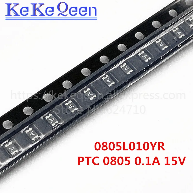 100 шт./лот ptc-предохранитель 0805 0.1A 100mA 15V 0805L010 0805L010YR SMT SMD перемычки многоразовые транспортного