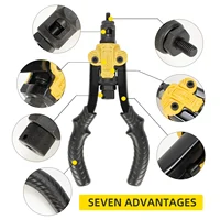 Hand Rivet Nut Gun Insert threaded Mandrels Manual Riveters Nut Gun for Riveting Rivnut Tool M3 M4 M5 M6 M8 M10 M12 Nuts Toolbox 2