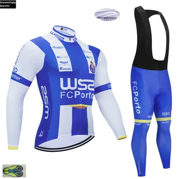 

Winter TEAM 2020 WS2 Blue Thermal Fleece Cycling Jersey Bike Pants Set Mens 9D Pads Ropa Ciclismo Cycling Wear Maillot Culotte