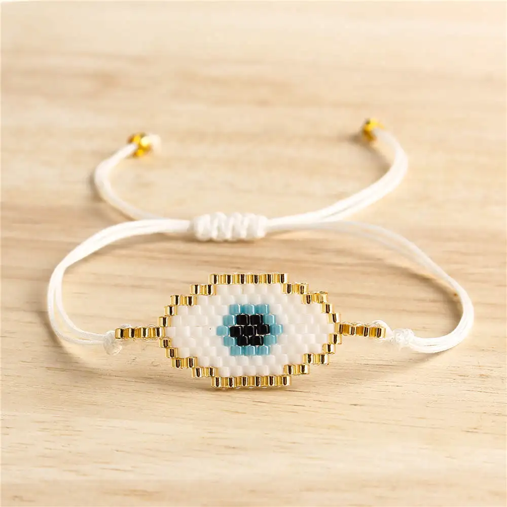 Go2boho Турецкий Дурной глаз браслеты Perles MIYUKI глаз браслет ювелирные изделия в стиле "Бохо" Pulseras Mujer женщин Bileklik Золотые пластиковые бусины