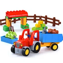 Набор строительных блоков Happy Farm грузовик машина игрушки Duplo