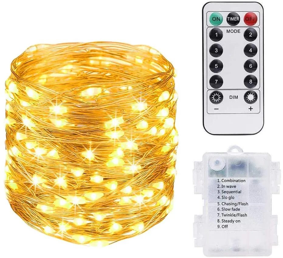 Led Fairy Lights Solar Lighting Strings 10 Meters 100 Lights Outdoor Lamp Garland Garden Home