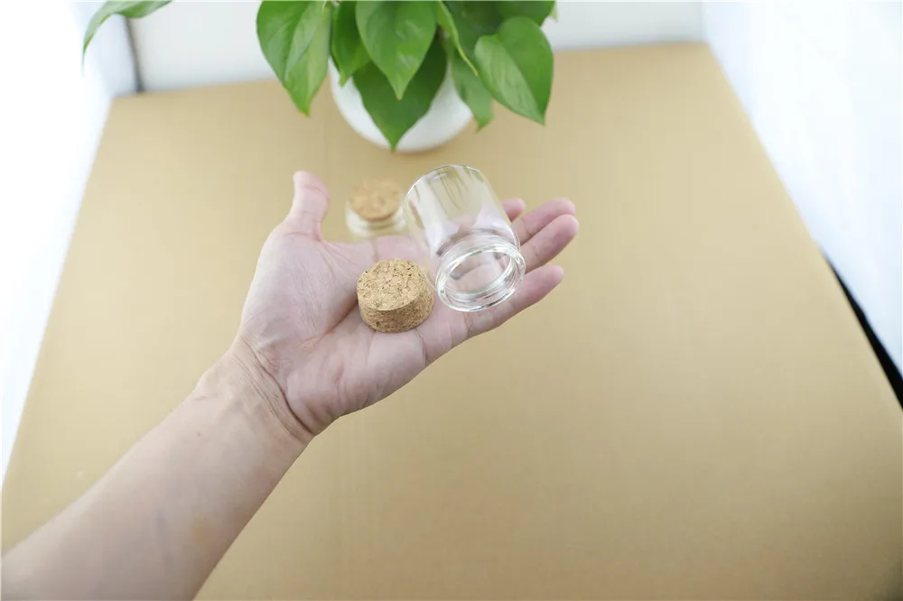 12pcs 47mm 60ml Cork Stopper Glass Bottles Spicy Storage Jar Bottle Containers Glass spice storage Jars Vials DIY Craft (8)