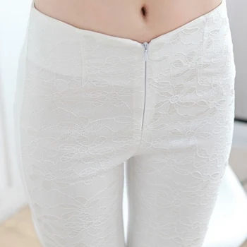 

NDUCJSI Womens Legging High Waist Pants Stretchy Ladies Slim Fitness Lace Skinny Workout Leggings White Black Plus Size Trousers