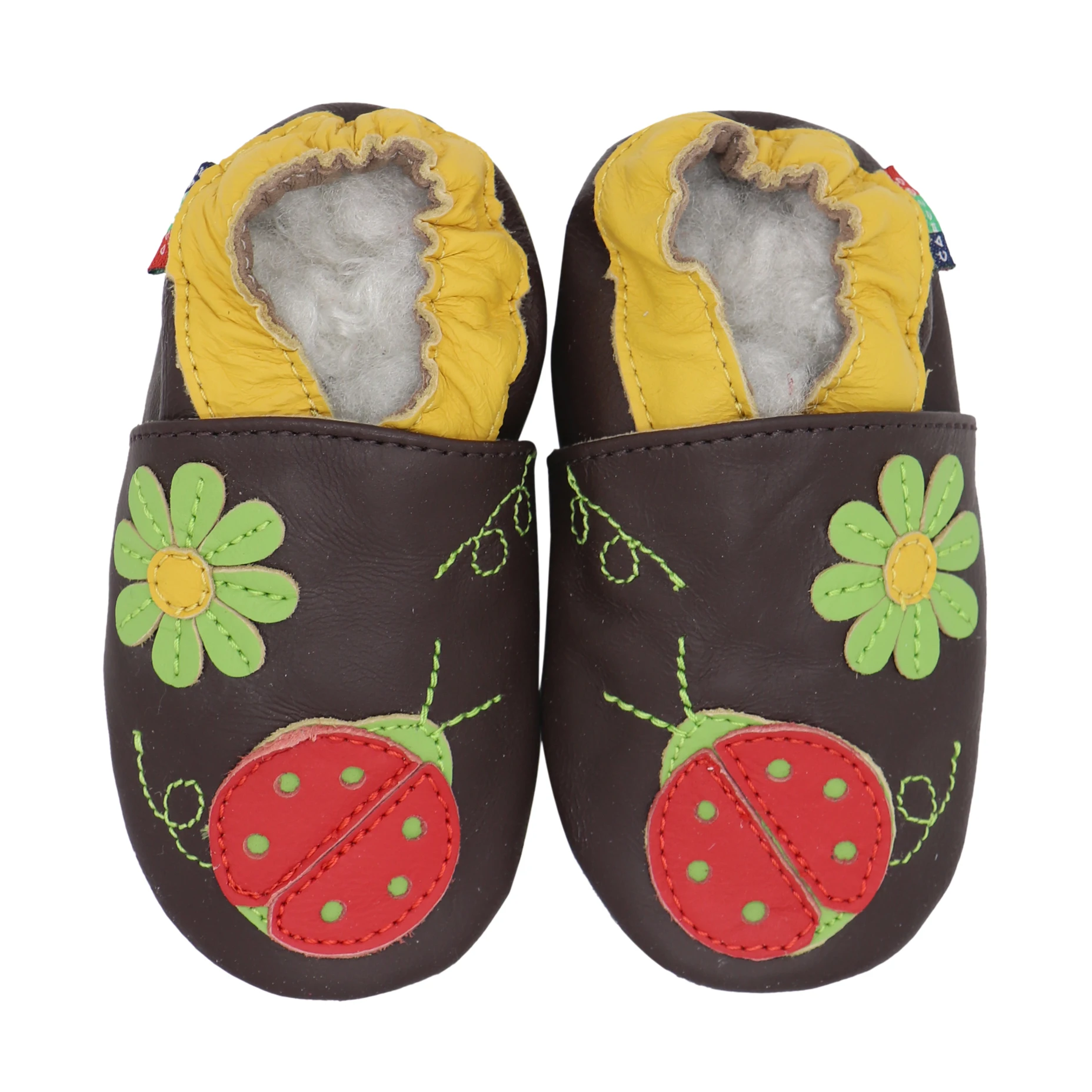 carozoo strawberry cream 5-6y soft sole leather kid shoes 