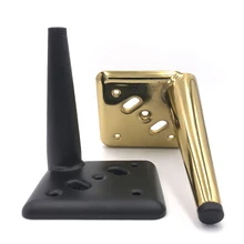 4 шт матовые черные ножки для шкафа, металлическая фурнитура для мебели золотого цвета, аксессуары для ног для белой кровати 13 см/15 см/17 см