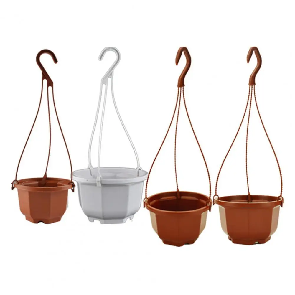 Flower Pot Flower Basket Reusable Heighten Plastic Lightweight Hanging Planter Outdoor Decor Pot