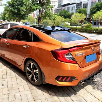 

UBUYUWANT For honda civic spoiler 2018 2017 2016 2015 car styling 4-Door ABS roof car decoration for honda civic spoiler