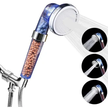 

1* Inoic Showerhead Replacement Hose Bathroom ABS 3-Mode Adjustable Pressure Shower Head Sprayer New
