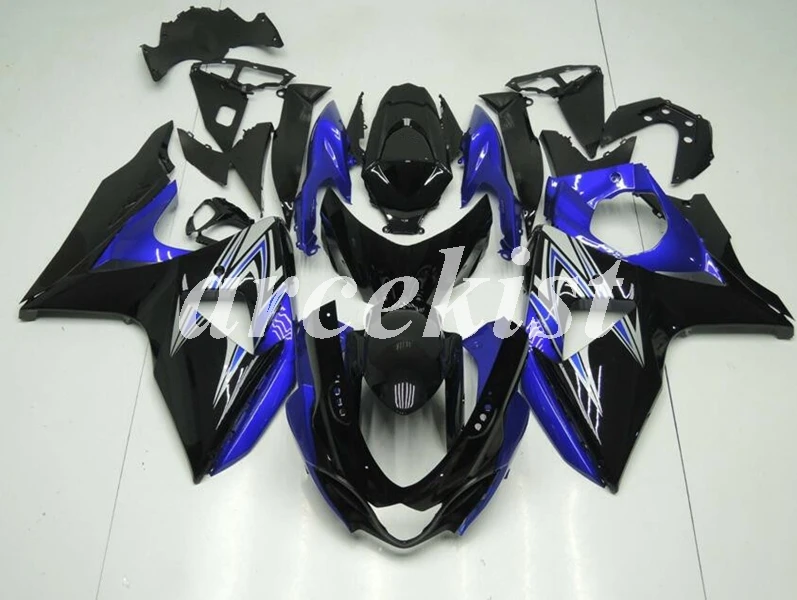 Инъекций ABS Обтекатели комплект подходит для Suzuki GSXR1000 K9 2009 2010 GSX-R1000 09, 10, 11, 12, 13, 14, 15, 16 лет корпус из двух вещей черно-синий