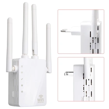 

1200Mbps Wireless WiFi Signal Extender, 5.8G Dual-Band Home High-Power AP WiFi Router, Signal Repeater Enhancer