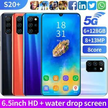 

7.5 inch Galay S20 network Free Shipping 8GB RAM 256GB ROM Octa Core 4 Camera Snapdragon 855 2020 smart phone wholesale