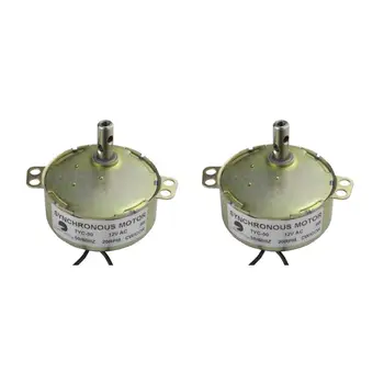 

CHANCS 2PCS Gear Synchro Motor TYC-50 12V AC 20-24RPM CW/CCW Turntable Gear Box Cup Turners for Tumblers