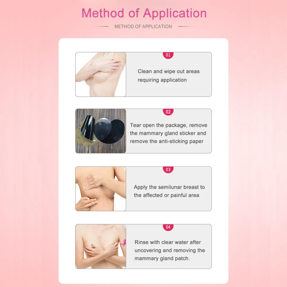 Breast Health Care Plaster Relieve Breast Pain Alleviating Breast Lumps Chinese Medical Patch Paste For Women 6Pcs