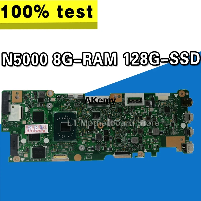 С N5000 4G-RAM 128G-SSD Материнская плата ноутбука для Asus Vivobook Flip TP401NA TP401N TP401MA TP401M материнская плата тест хороший