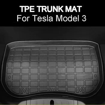 

1Pc TPE Waterproof Front Cargo Tray Trunk Floor Mat Anti-dust Boot Cargo Line Car Accessories Custom Fit For Tesla Model 3