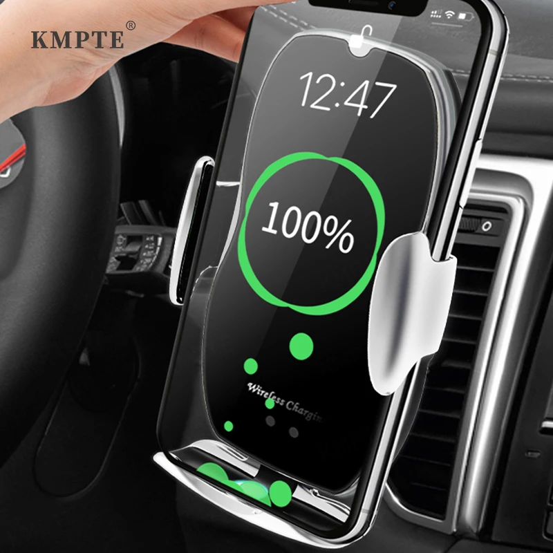 15W Qi Wireless Car Charger For iPhone X Fast Car Wireless Charging Holder For Samsung S10 S20 Car Phone Holder Induction Charge