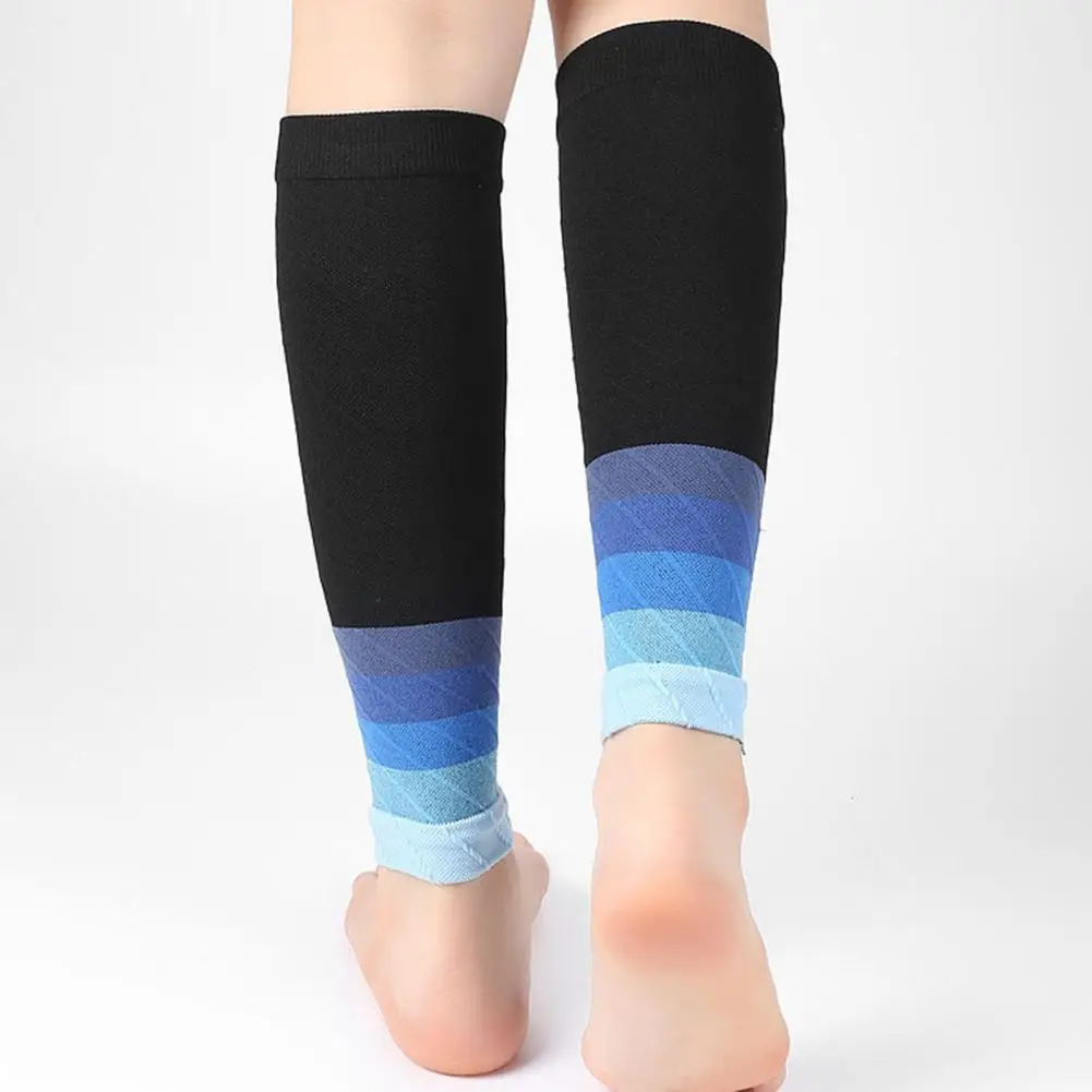 

1Pair Socks Comfortable Precise Sewing Nylon Sports Below Knee Stretch Weave Compression Gradient Leggings Stockings for Hiking