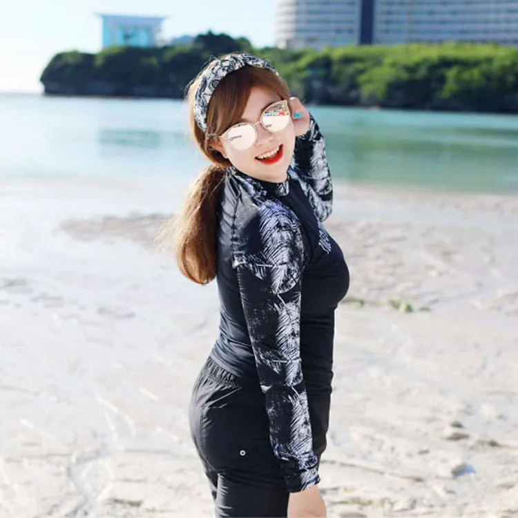 

New Style Long Sleeve Surfing Set Quick-Dry Plus-sized Three-piece Set Diving Suit 1923