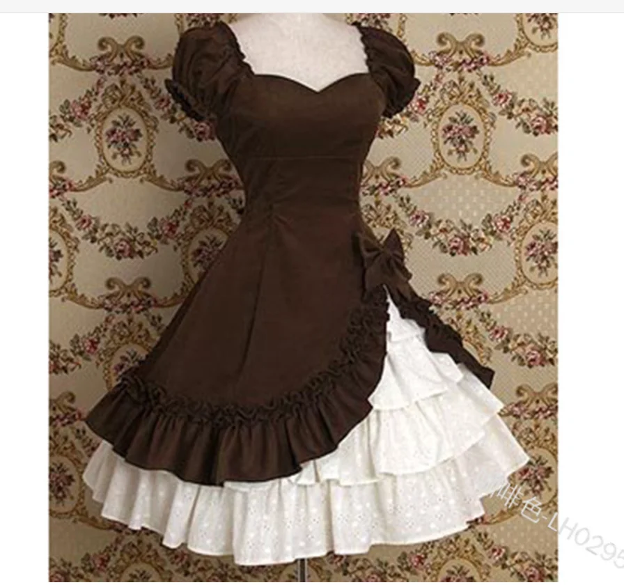 Платье для косплея; Vestidos; kawaii; готическое платье для девочек в японском стиле колледжа с бантом; платье принцессы лоли В Стиле Лолита; jsk; милое платье с оборками