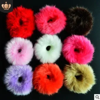 Multi 200 шт/лот DIY мульти плюшевый шар резинки имитация кроличьей шерсти высокая эластичность Кольца для волос Инструменты для укладки аксессуары HA648 - Цвет: Multi