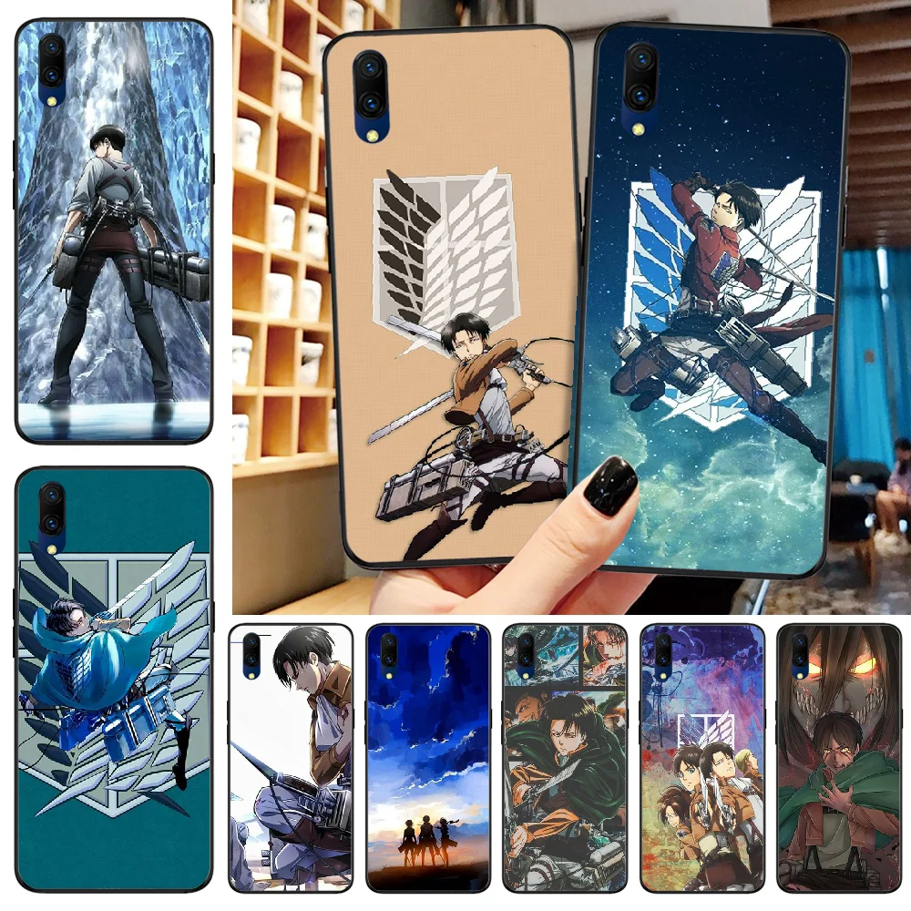 

OFFeier Attack on Titan anime Black Soft Shell Phone Case Capa For VIVO X23 Magic X21 20 30 X21UD X20 21 9S 9 Plus X play 6