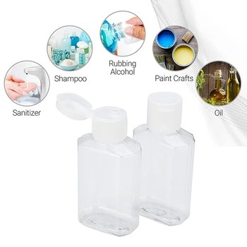 

20Pcs 60ml Refillable Bottles Travel Transparent Plastic Perfume Bottle Atomizer Empty Small Soap Bottle toxic free and safe