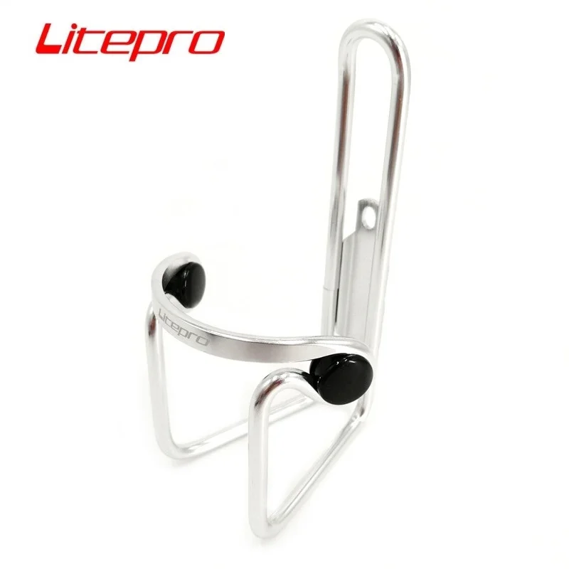 Portaborraccia Litepro Portaborraccia Ultraleggero In Lega Di Alluminio Argento Mtb Parte Bici Pieghevole